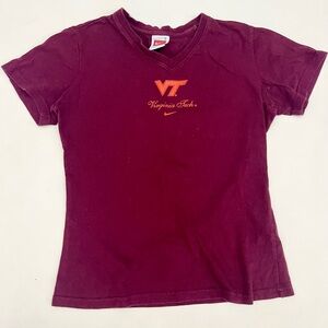 Nike Virginia Tech Hokies women’s size small v neck fitted short sleeve shirt